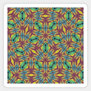 Retro Colors and Star Shaped Pattern - WelshDesignsTP004 Magnet